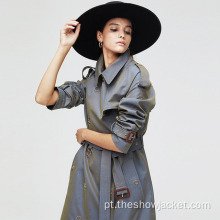 New Casual Mulheres Long Trench Revestimento